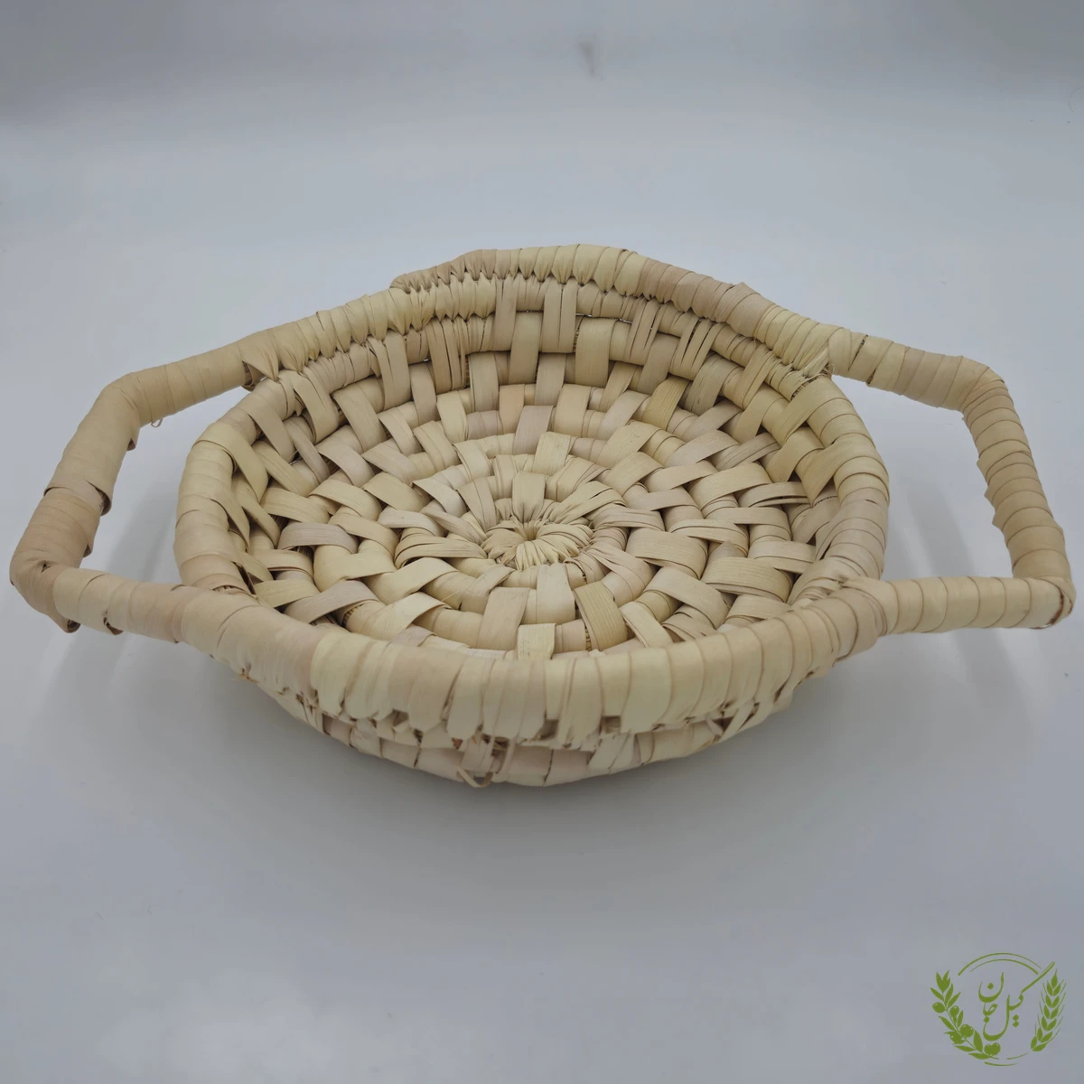 تصویر سینی دسته دار حصیری