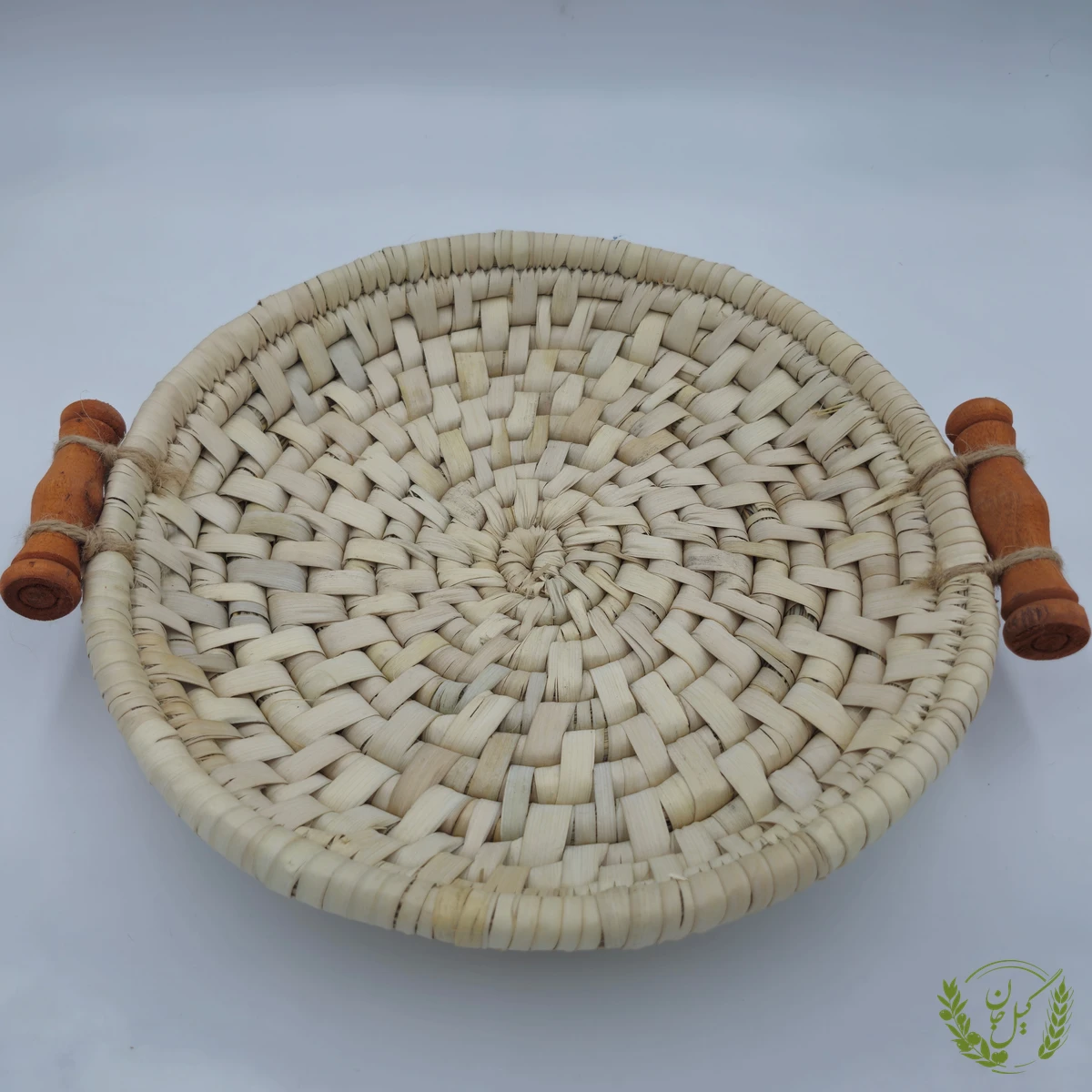 تصویر سینی دسته چوبی طرح آجری